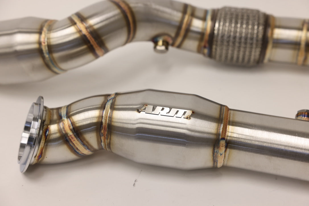 (OPEN BOX) S58 RESONATED DOWNPIPES - G80 M3 G82/G83 M4 - ARM Motorsports