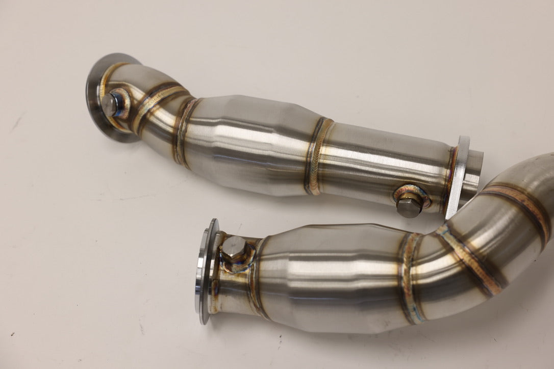 (OPEN BOX) S58 RESONATED DOWNPIPES - G80 M3 G82/G83 M4 - ARM Motorsports
