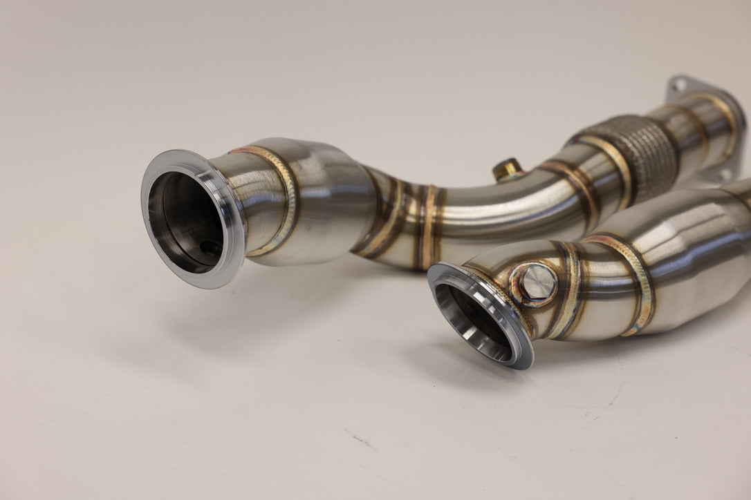 (OPEN BOX) S58 RESONATED DOWNPIPES - G80 M3 G82/G83 M4 - ARM Motorsports