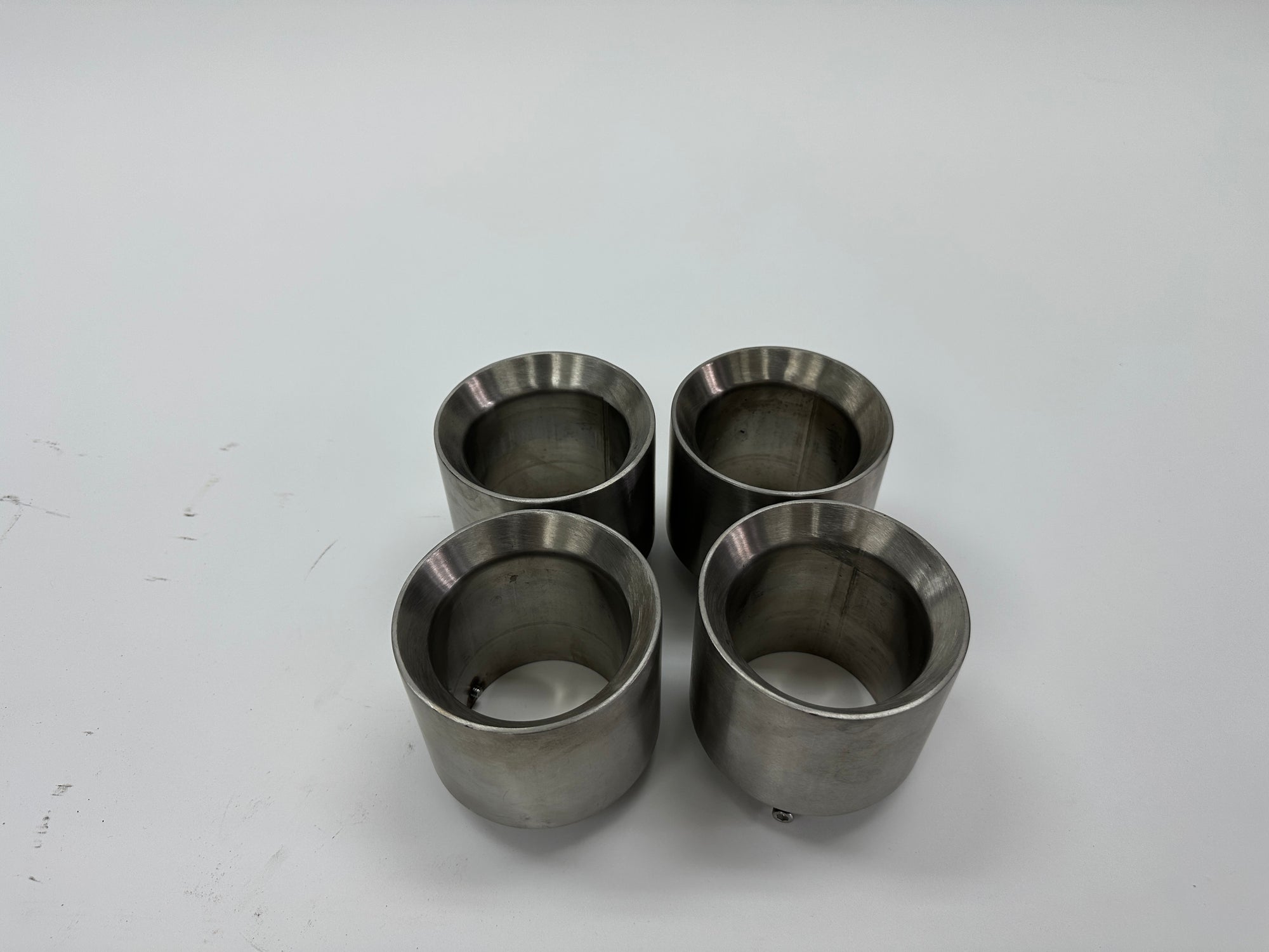 (USED) S58 EXHAUST TIPS - SILVER (0284)