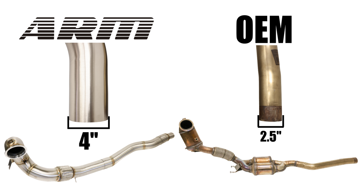 MK8 GOLF R 4" DOWNPIPE