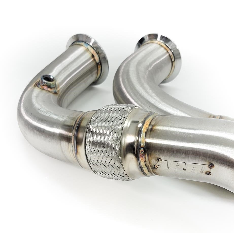 BMW F01 750i N63 / N63TU 3&quot; Catless Downpipes - ARM Motorsports