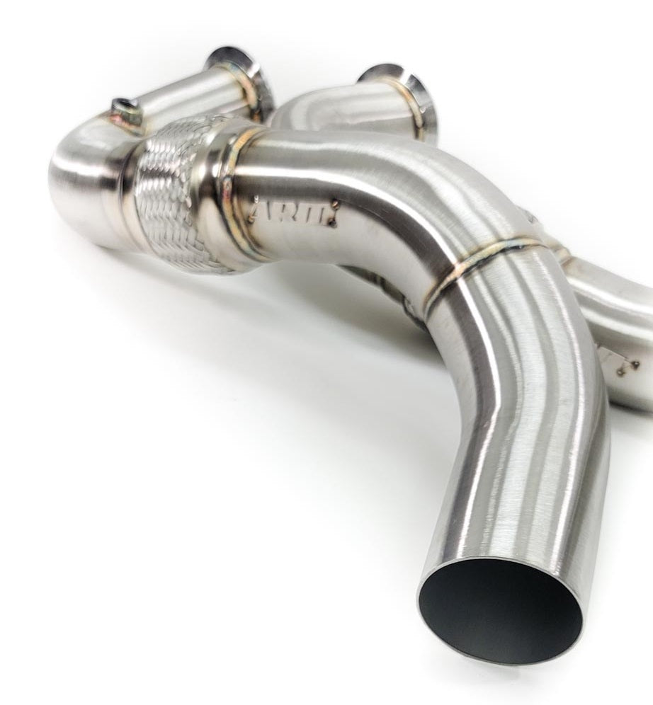 BMW F01 750i N63 / N63TU 3&quot; Catless Downpipes - ARM Motorsports