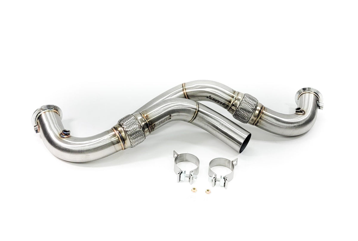 BMW F01 750i N63 / N63TU 3&quot; Catless Downpipes - ARM Motorsports